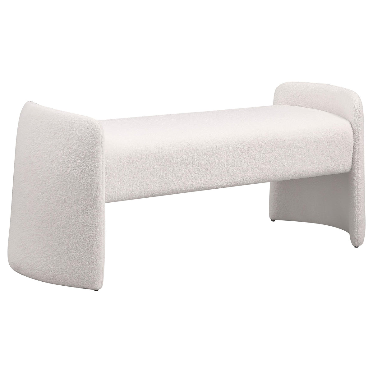 Coaster Home Furnishings Peoria Velvet Upholstered Accent Bench Ivory