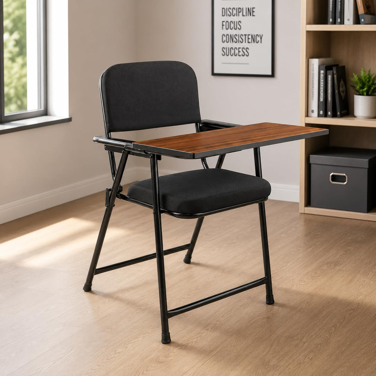 Couch Write Furnimax Study Chair For Home With Writing Pad, Cushioned Seat ...
