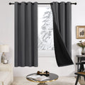 Deconovo 100% Blackout Curtains, Total Blackout Curtains 63 Inch Length, Thermal Insulated Noise Reducing Doubled Window Curtain