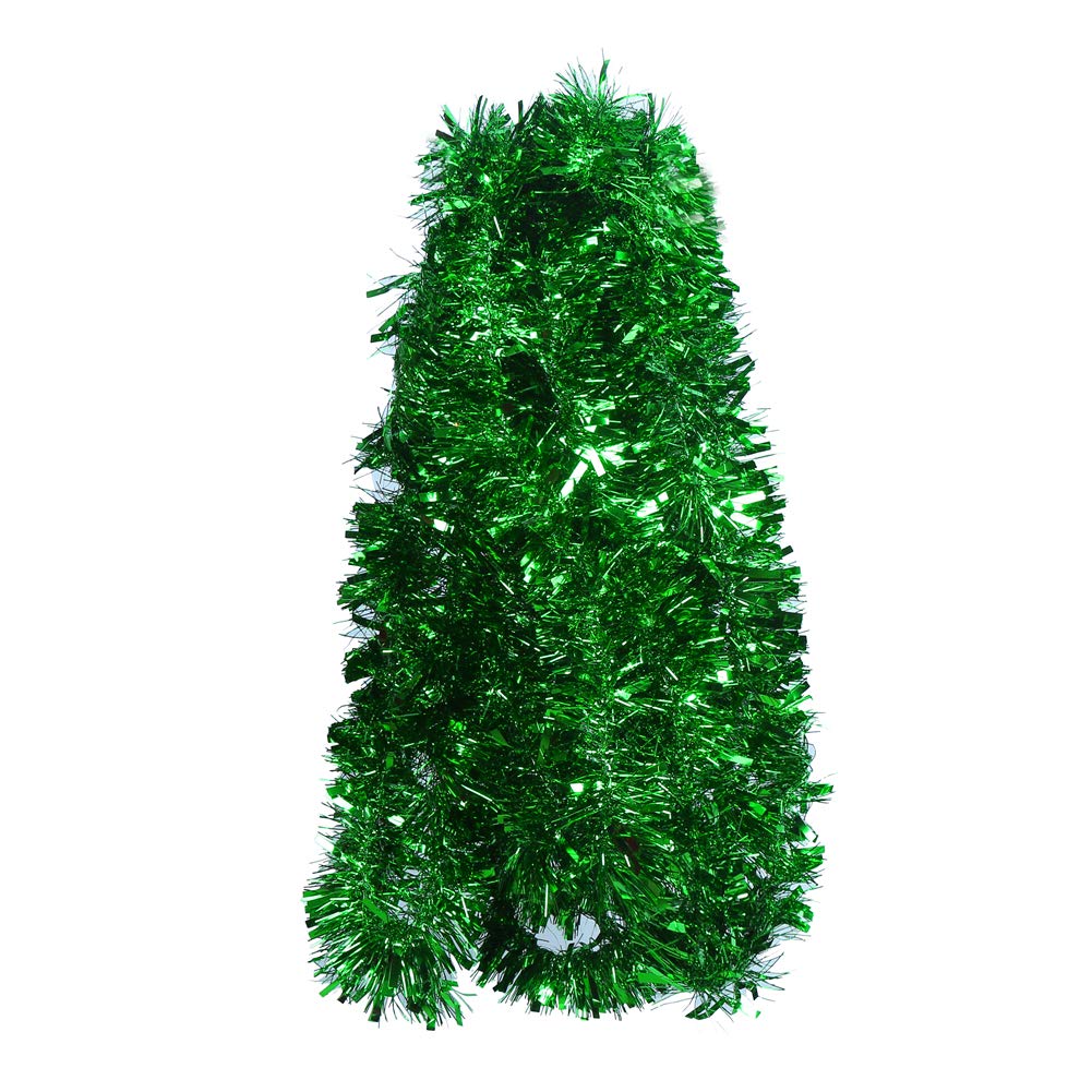 DECORA Green Tinsel Garland for Christmas Tree Decorations Wedding Birthday Party Supplies 33 FEET