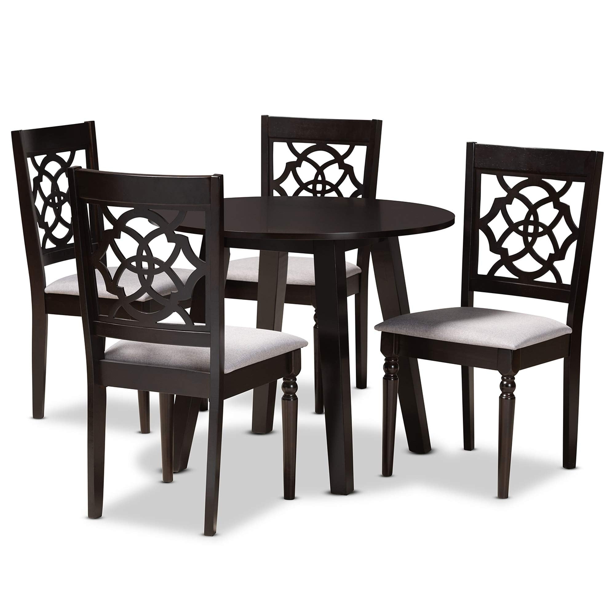 Baxton Studio Euclid 5-Piece Dining Set - Thumbnail 2