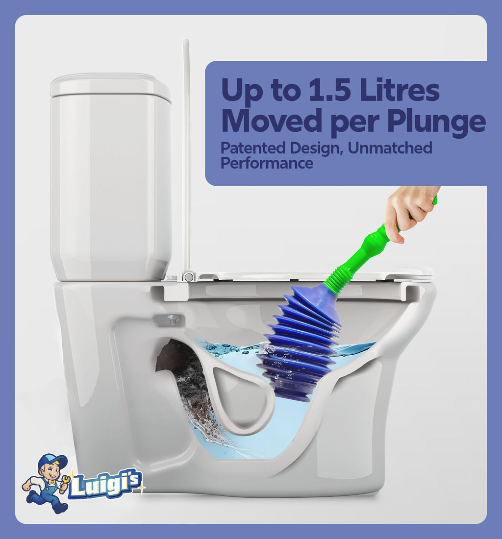 Luigi'S Toilet Plunger | The World'S Best Unblocker | Snake Design Bathroom Plungers | Clog & Blockage Remover