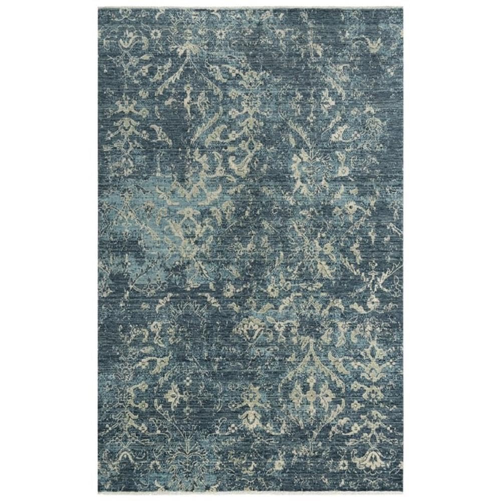 Intrepid 5' X 8' Distressed Classical Blue/Gray/Ivory Hybrid Area Rug