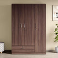 Godrej Interio Wardrobe Ewa 3Door Engineered Wood Wardrobe For Clothes (Brown), 1Year Warranty, 5 Shelves, 1 Drawer