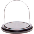 Plymor 4'' x 4'' Glass Display Dome Cloche (Black MDF Wood Base)