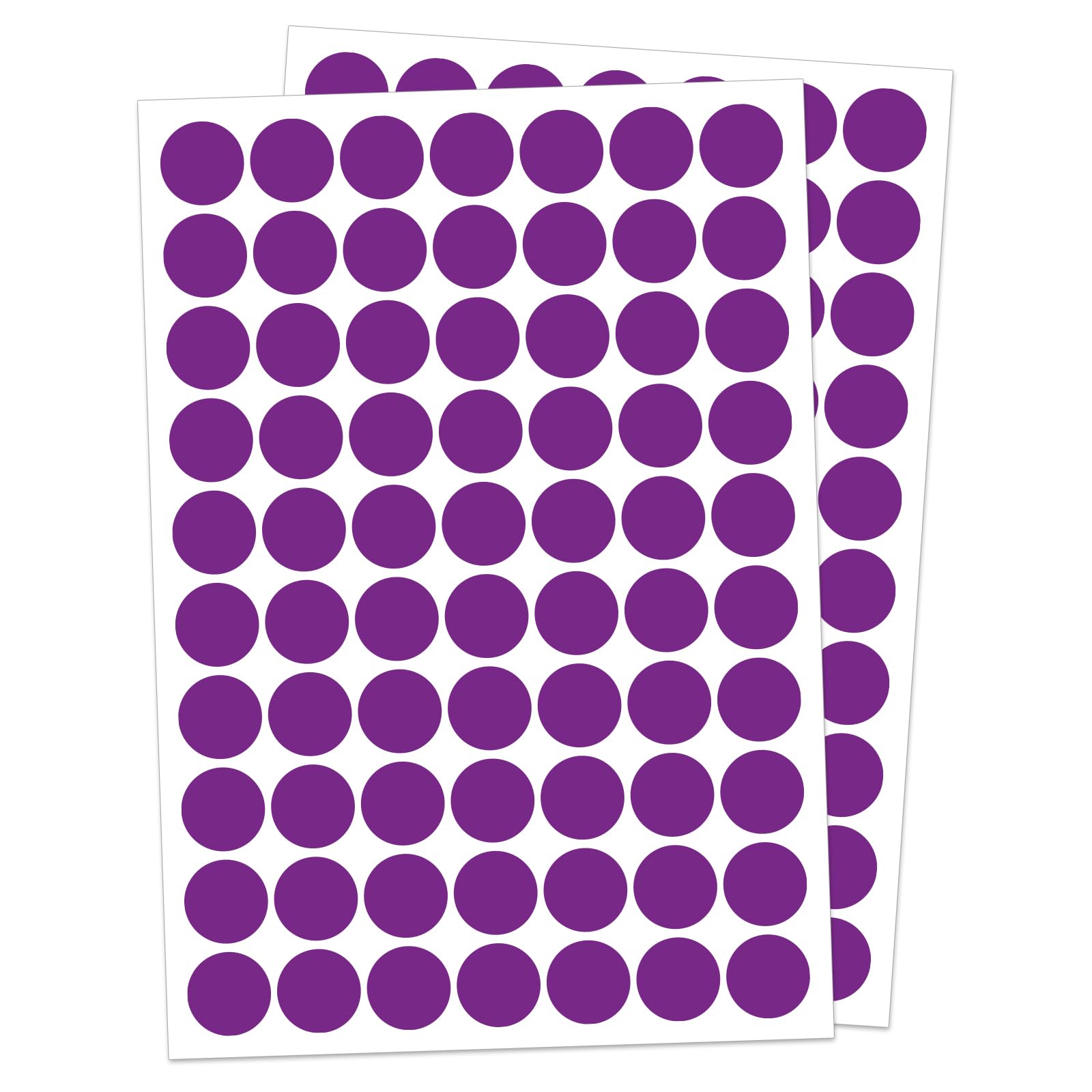 Ouzoustate 1 ' Purple Dot Stickers 1050 Pcs Round Circle Stickers Colored Coding Labels