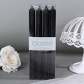 8 inch black Taper Candles-Set of 4 Tapered Candle, Tall Candlesticks,Dripless and Smokeless,Home Dinner candle, Party, Wedding,