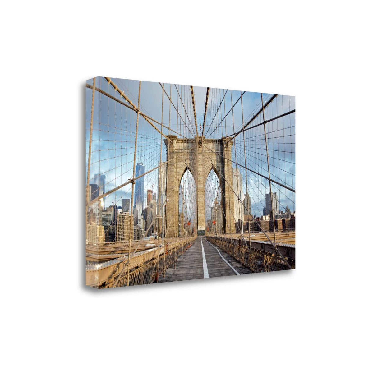 28' Sleek Architectural Brooklyn Bridge Gallery Wrap Canvas Wall Art