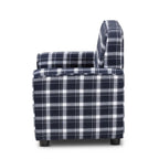 Baxton Studio Talma Modern and Contemporary Blue and White Plaid Fabric Upholstered Kids Armchair, BlueWhite