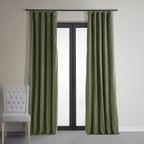 Hpd Half Price Drapes Signature Velvet Thermal Blackout Curtains For Living Room 120 Inch Long (1 Panel) Rod Pocket Insulated Blackout Curtains For Bedroom Window Curtains, 50W X 120L, Hunter Green