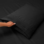 Clara Clark Queen Sheets, 6 Piece Set - Hotel Luxury Sheets For Queen Size Bed, Super Soft Bedding Sheets & Pillowcases, Queen Size Sheets, Black