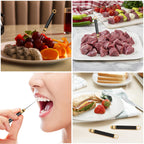 Qlfecle Titanium Toothpick Holder, Portable 3 Pcs Metal Toothpicks For Teeth, Mini Reusable Stainless Steel Toothpick Pocket Too