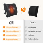 Cili Lumbar Support Pillow For Office Chair, Heated Back Support Pillow With Vibration, Back Massager For Chair, Back Rest Cushi