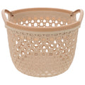 PRETYZOOM Waterproof Woven Storage Basket with Handle MultiUse Organizer for Bedroom Bathroom Living Room Large Capacity Sundri