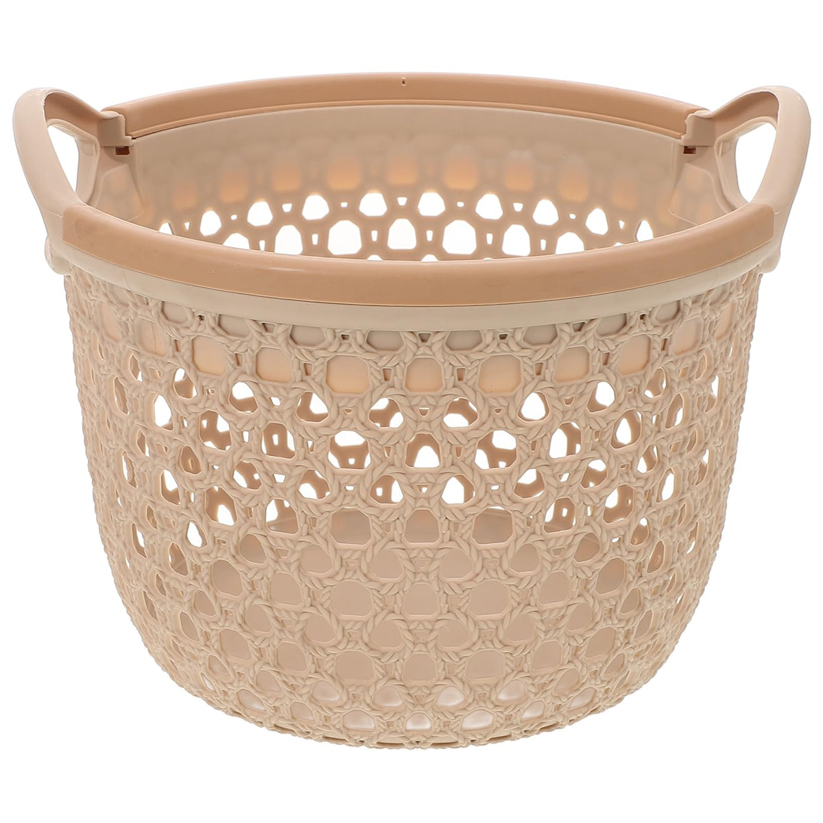 PRETYZOOM Waterproof Woven Storage Basket with Handle MultiUse Organizer for Bedroom Bathroom Living Room Large Capacity Sundri