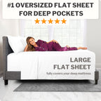 Extra Deep Pocket Full Bed-Sheets - 4-Piece Includes: 18   -21    Inch Super Extra Deep Pocket Fitted Sheet - Oversize Flat Shee