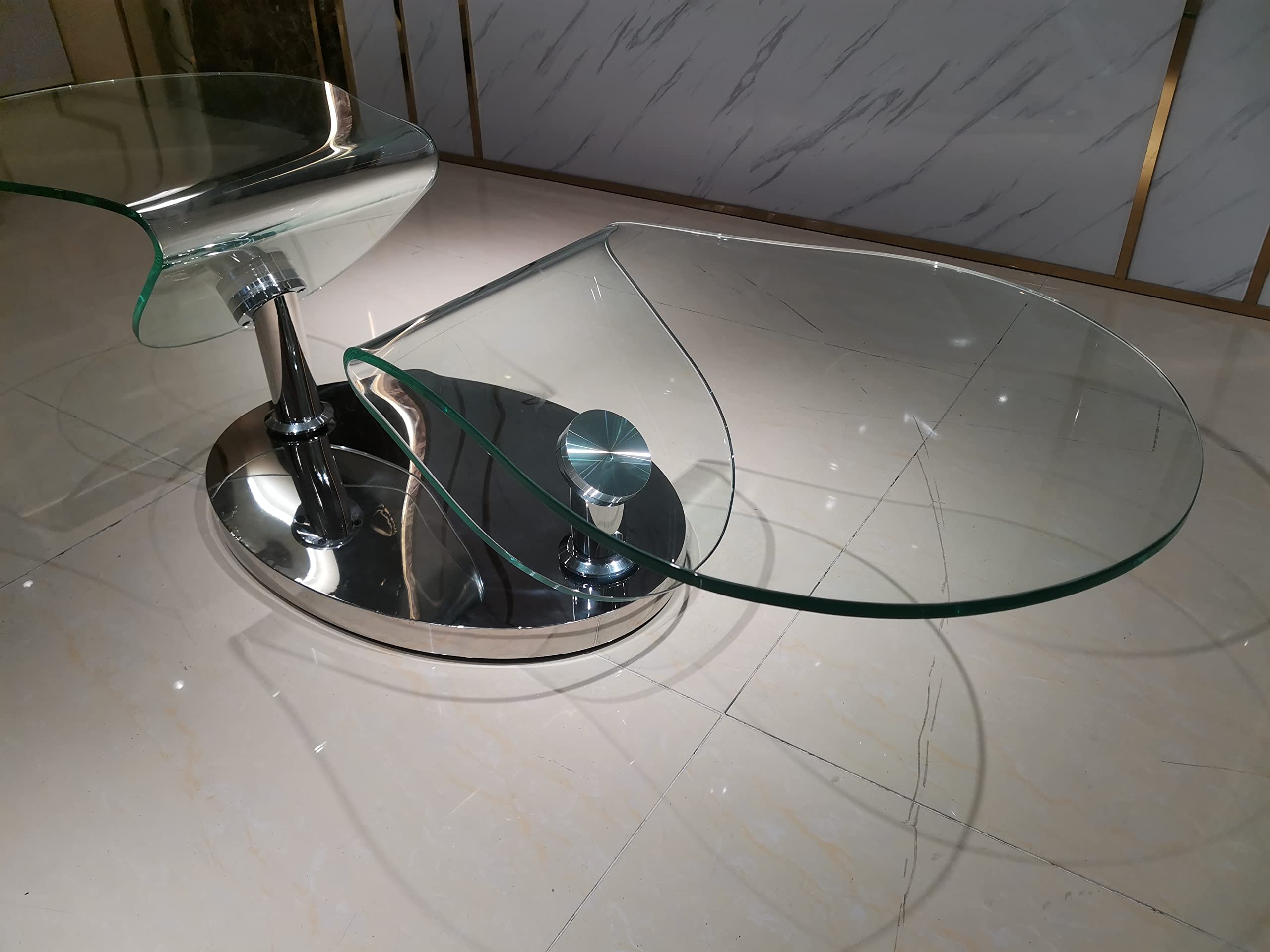 Neos Modern Furniture CT8144 Coffee Table, Clear