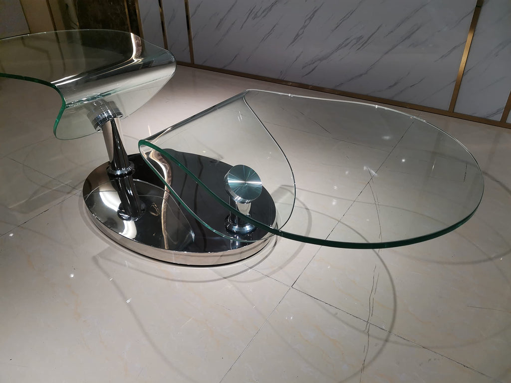 Neos Modern Furniture CT8144 Coffee Table, Clear