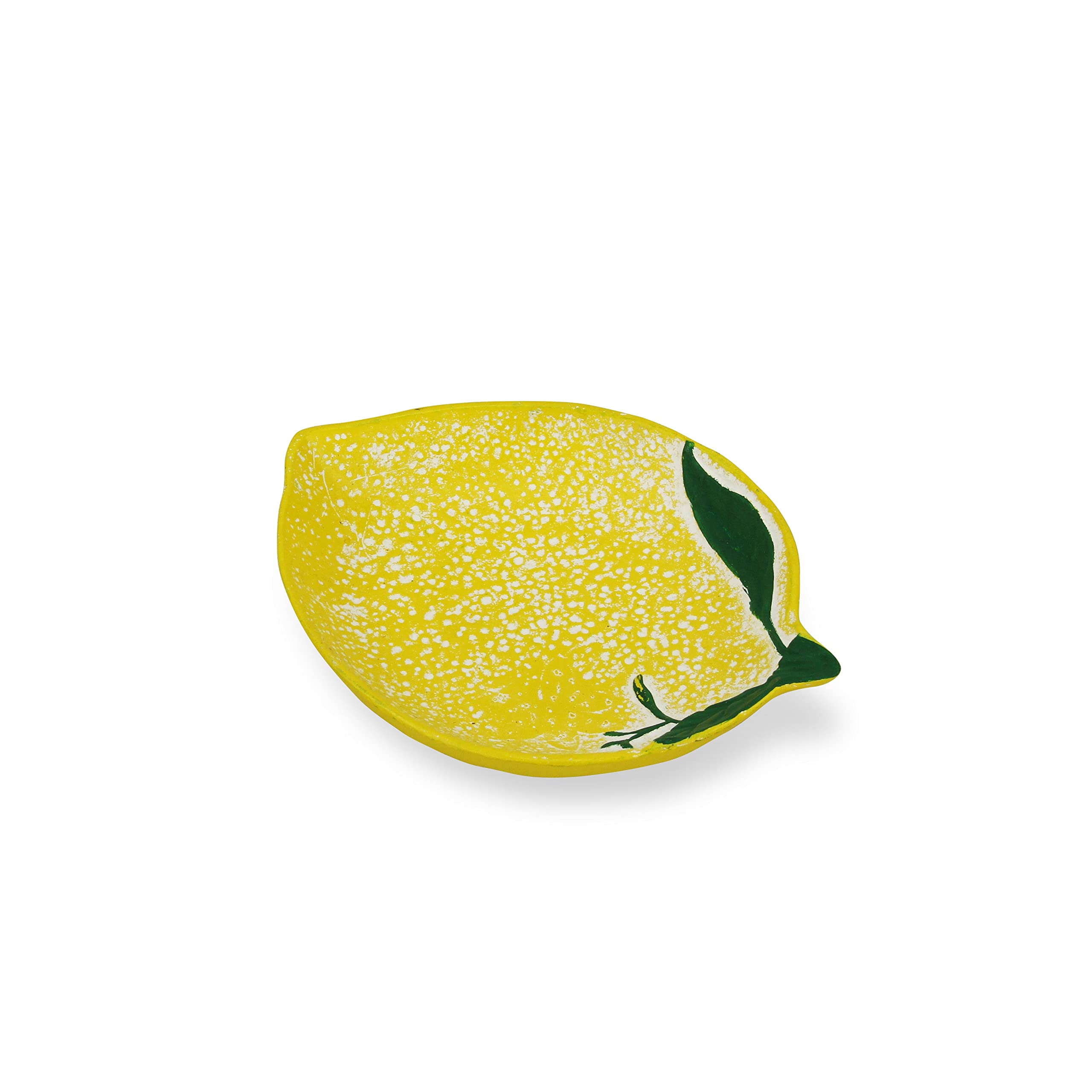 HomeRoots 10' Yellow Novelty Metal Handmade Tray