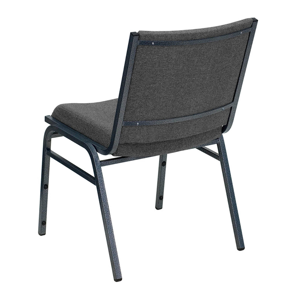 Flash Furniture Hercules Series Heavy Duty Gray Fabric Stack Chair With Ganging Bracket