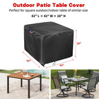 Patio Table Cover, 42 Inch Square Outdoor Table Cover, Waterproof Protective Covers Patio Furniture Covers-42 X 42 X 28 Inch