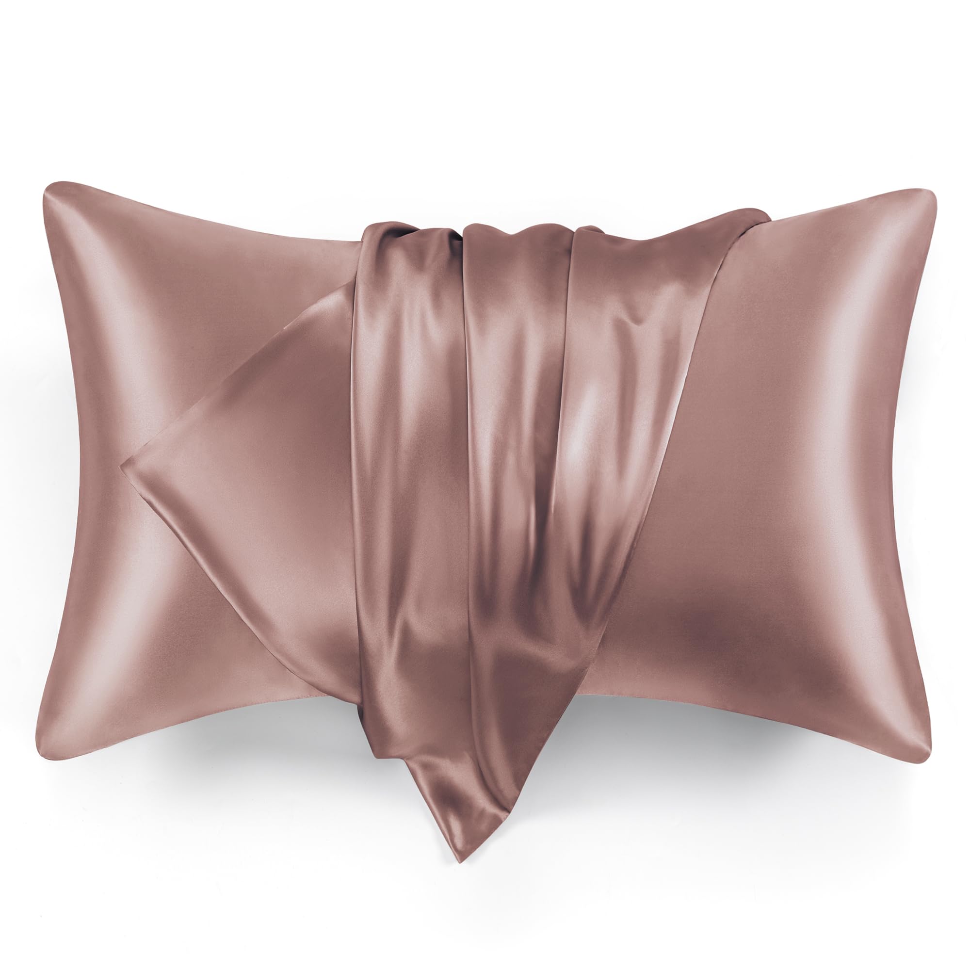 Love'S Cabin Silk Satin Pillowcase For Hair And Skin (Burlwood, 20X30 Inches) Slip Pillow Cases Queen Size Set Of 2 - Satin Cool
