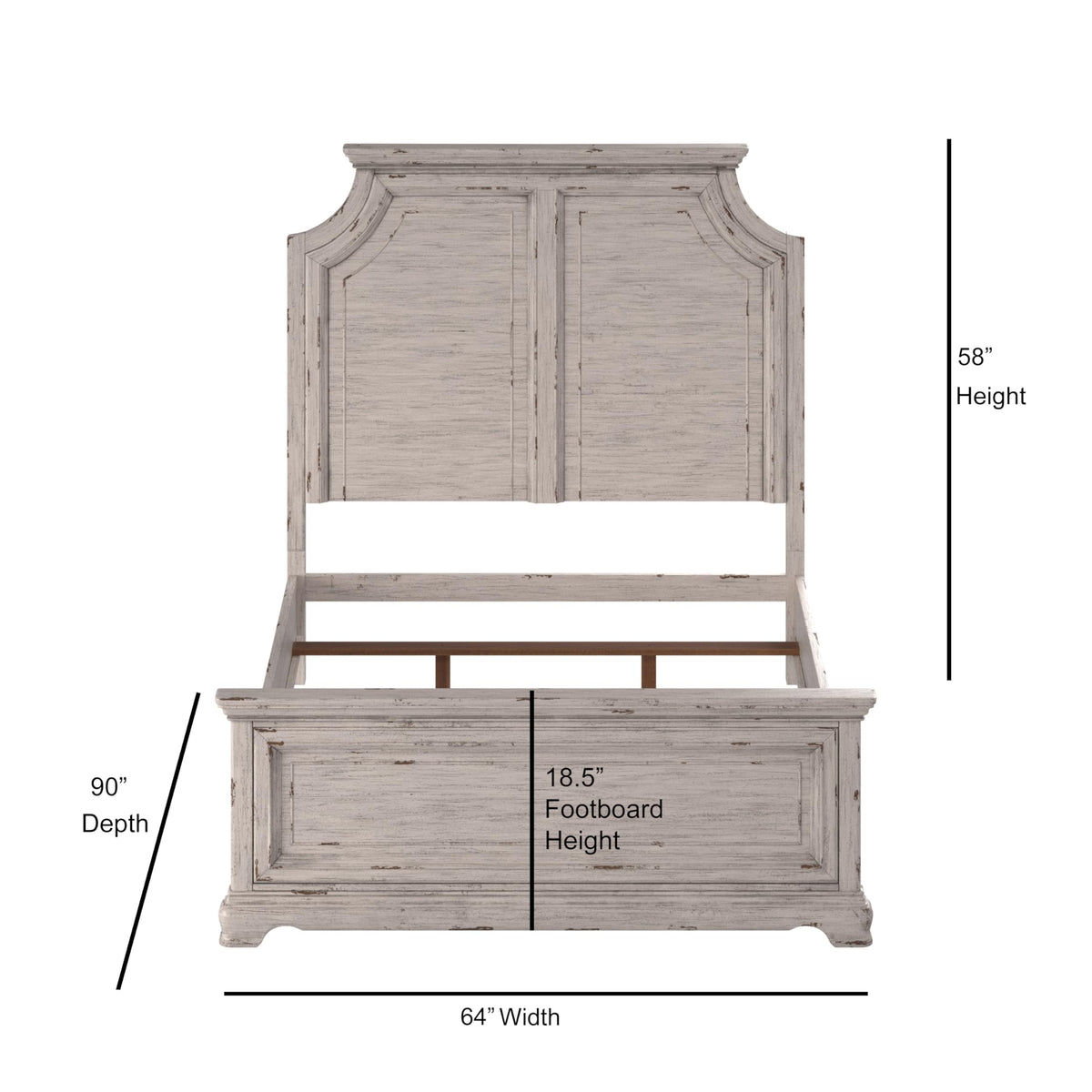 Greyson Living Palisade 6-Piece Antique White Bedroom Set by Queen