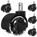 Freekyfit Office Chair Wheels,2 Inch Smooth & Quiet Rolling Casters Replacement,Computer Gaming Chair Casters For All Hardwood F