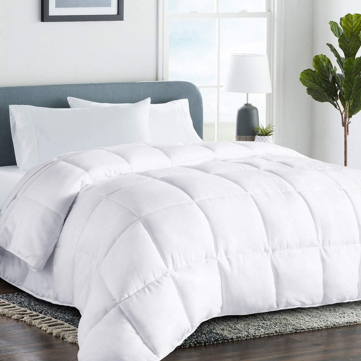 Cohome 2100 Series Twin/Twin Xl Cooling Down Alternative Comforter Quilted Duvet Insert With Corner Tabs - All Season Reversible