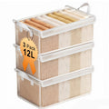 12L PVC Storage Bin with Steel Frame, Foldable Closet Organizer with Cap