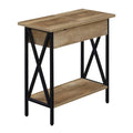 Convenience Concepts Tucson Flip Top End Table with Charging Station 23.75 - Modern Living Room Table with Storage Shelf, Side T