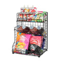 X-Cosrack 3-Tier Snack Organizer Rack Bins With Adjustable Tilting Design For Pantry Storage,Metal Wire Snack Holder For Kitchen