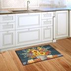 Briarwood Lane Sunflowers And Hydrangeas Fall Doormat Floral Pumpkins 30' X 18'