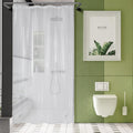 Amazerbath Plastic Small Shower Curtain, 54 X 72 Narrow Clear Shower Curtain, Peva Heavy Duty Thick Stall Shower Curtain, Stand