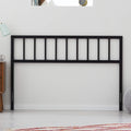 Linenspa Decorative Black Metal Steel Construction- Vertical Bar Design-40 Inches Tall Headboard, California King