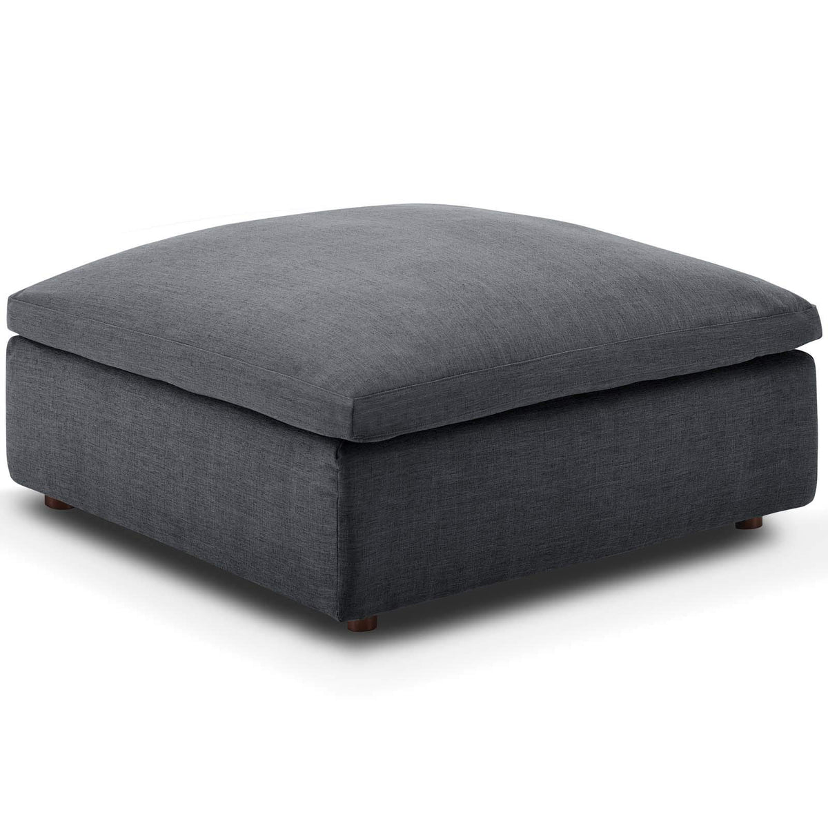 Modway Commix Down-Filled Overstuffed Upholstered Sectional Sofa Ottoman In Gray