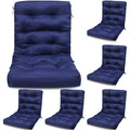 Hoteam 6 Set Patio Chair Cushions Outdoor High Chair Cushion Waterproof Patio Seat Rocking Indoor Outdoor Thickened Pad(Solid Co