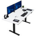 VIVO Electric Dry Erase 71 x 30 in Standing Desk, Memory Height Adjustment, 1B Series, Holds 220 lbs, Whiteboard Top Black Frame