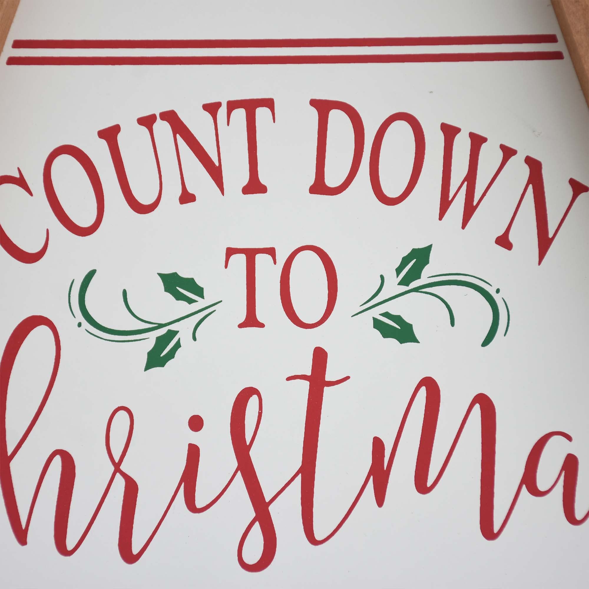 Paris Loft Christmas Countdown, Countdown To Christmas Advent Calendar, Wooden Christmas Tree Sign With Star Magnet, Framed Tree