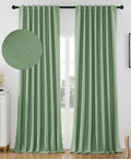 Joydeco Blackout Curtains for Bedroom 90 inch Length,Back Tab/Rod Pocket 100% Blackout Living Room Drapes, Textured Thermal Insu