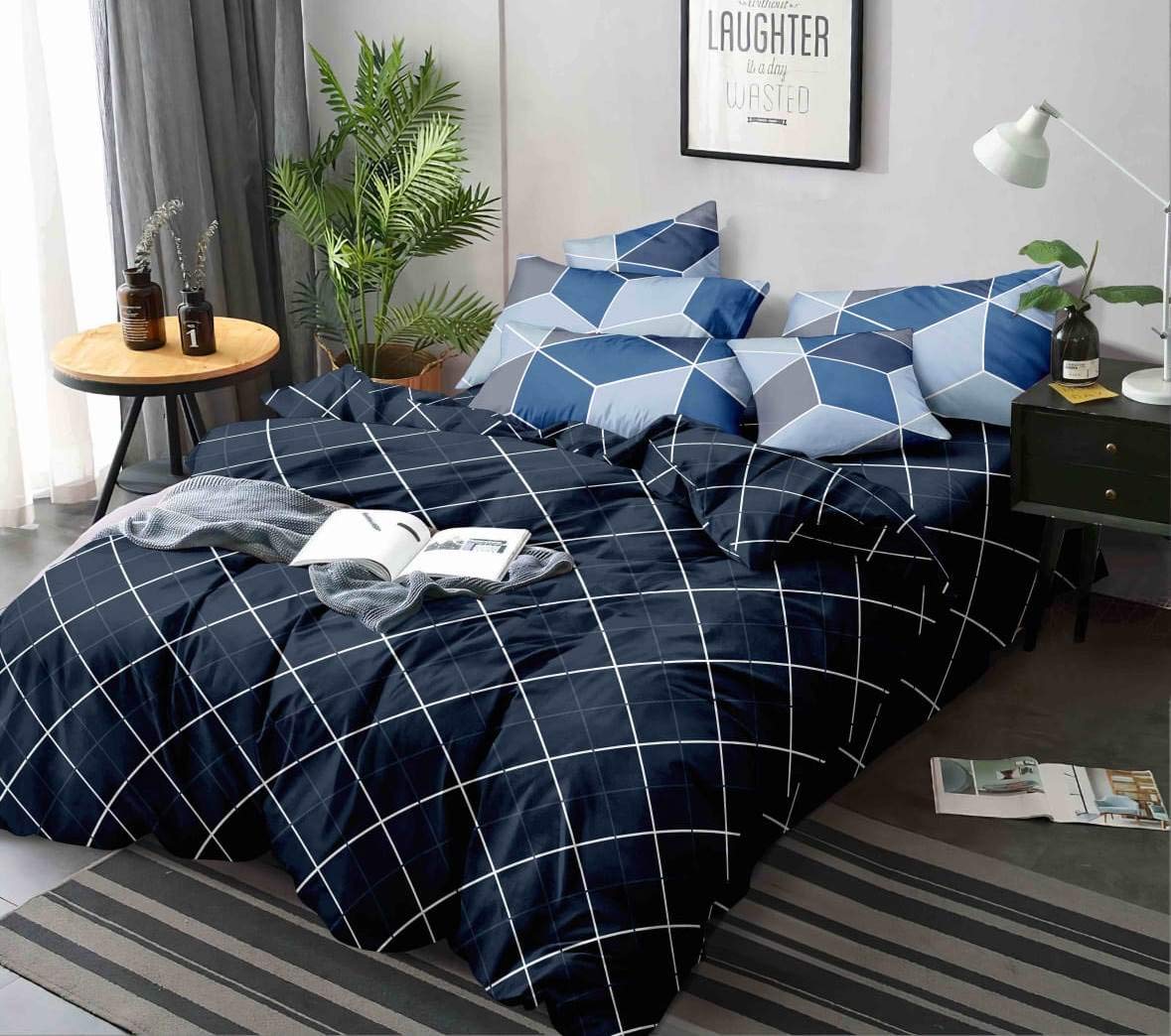 Ab Home Decor SuperSoft 350Tc MicrofiberAc Comforter Double Bed Ii Blanket/Dohar/Duvet For All Weather/SeasonsGlace CottonB