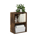 Furinno Luder 2-Tier Open Shelf Bookcase, Amber Pine