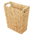 6 Gallon Wicker Trash Can,Wicker Waste Basket for Bathroom,Bedroom,Large Narrow Water Hyacinth Wicker Trash Basket,Rattan Boho D