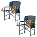TIMBER RIDGE Lightweight Oversized Camping Chair, Portable Aluminum Directors Chair with Side Table Detachable Side Pocket for O