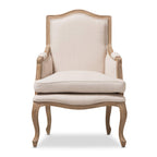 Baxton Studio Nivernais Armchair, Large, Brown