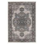 HomeRoots 531856 8 x 10 ft. Taupe Medallion Power Loom Rectangle Area Rug