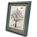 FRAMEWOLD 5x7 Picture Frames Blue Photo Frame. Frames 7x9.Front opening 4.8x6.8. Darker Blue & Gold.Plastic Panel(not Glass).Ple