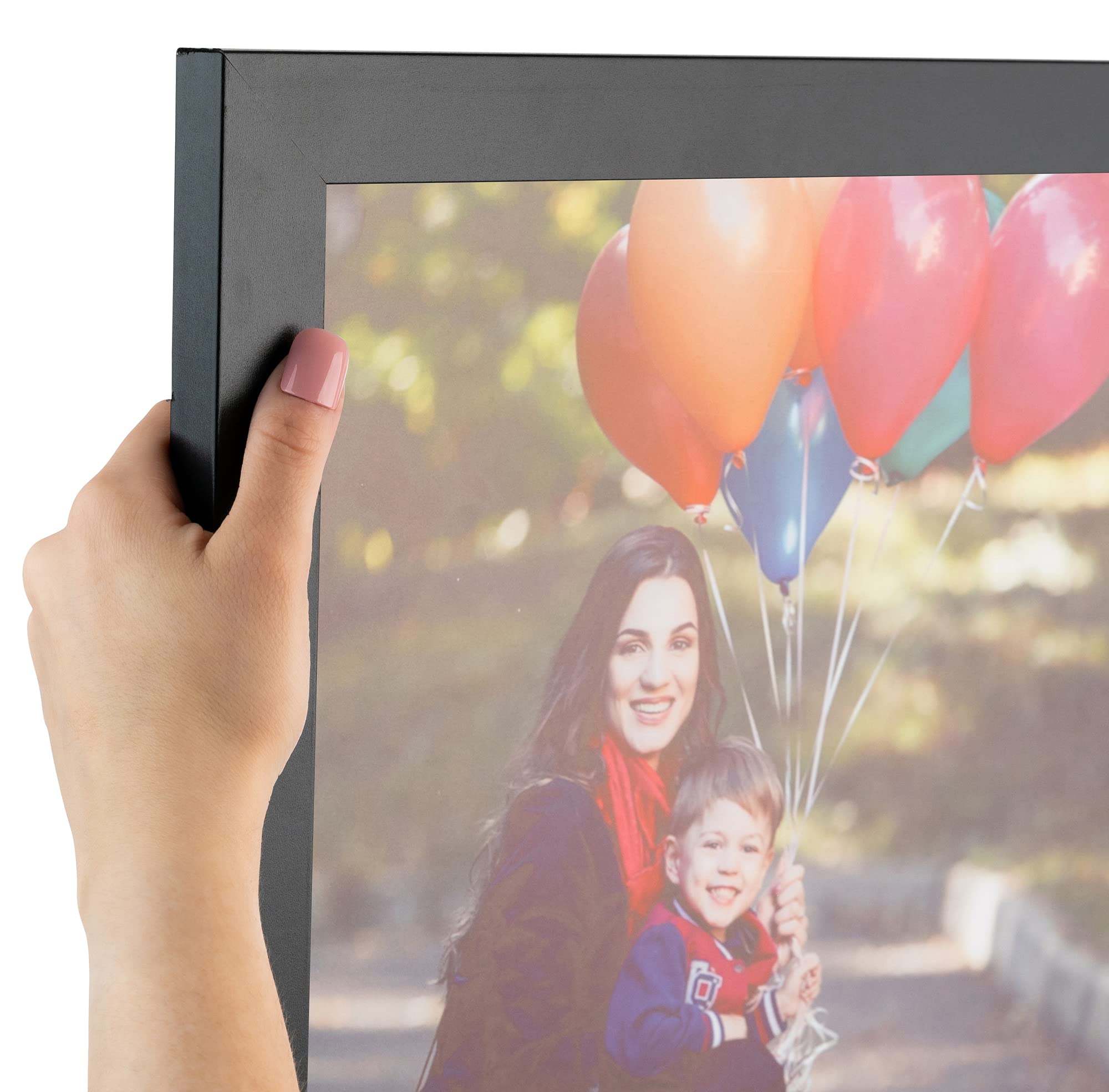ArtToFrames 7x25 inch Black Picture Frame, 2WOMFRBW72079-7x25