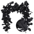 RECUTMS Black Leaf Garland 2PCS 5.7 FT Halloween Garland Fall Leaf Garland Artificial Hanging Black Maple Autumn Vine Leaf Fall 