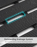 Padoor Shower-Mat Non Slip, Heavy Duty Bathtub-Mat Curlable Quick Drain Sturdy Bath Tub Mat Without Suction Cups For Indoor Outd
